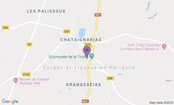 Localisation Banque Postale Agence de Sorges