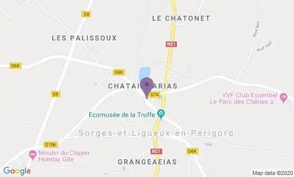 Localisation Banque Postale Agence de Savignac les Eglises