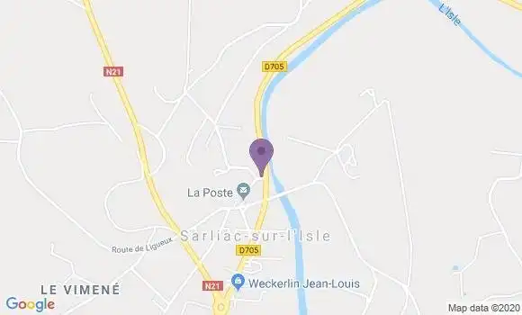 Localisation Banque Postale Agence de Sarliac sur l