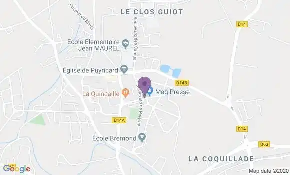 Localisation Société Générale Agence de Puyricard