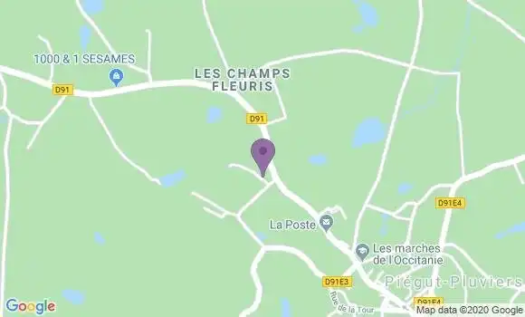 Localisation Banque Postale Agence de Piégut Pluviers