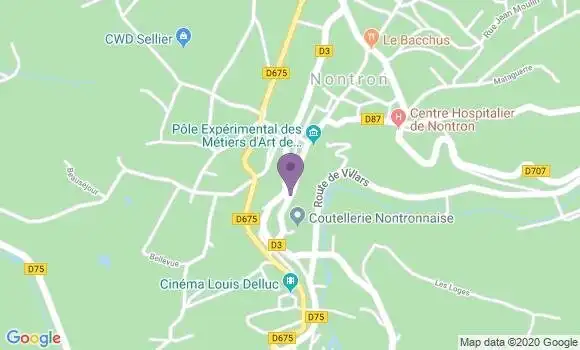 Localisation Banque Postale Agence de Nontron