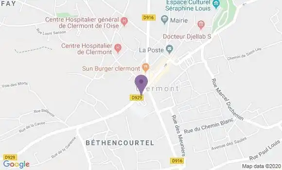 Localisation LCL Agence de Clermont de l