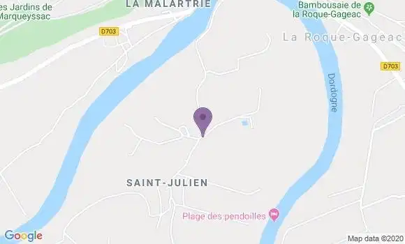 Localisation Banque Postale Agence de Cénac et Saint Julien