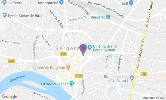 Localisation Banque Postale Agence de Bergerac
