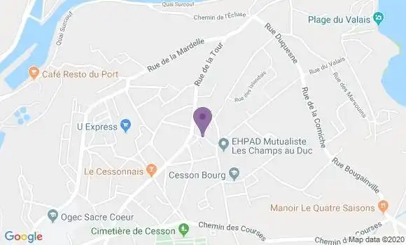 Localisation Banque Postale Agence de Saint Brieuc Cesson