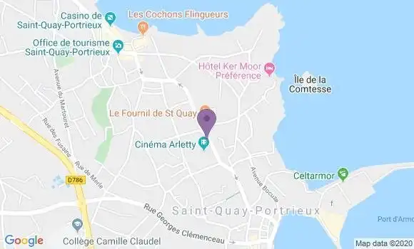 Localisation Banque Postale Agence de Saint Quay Portrieux