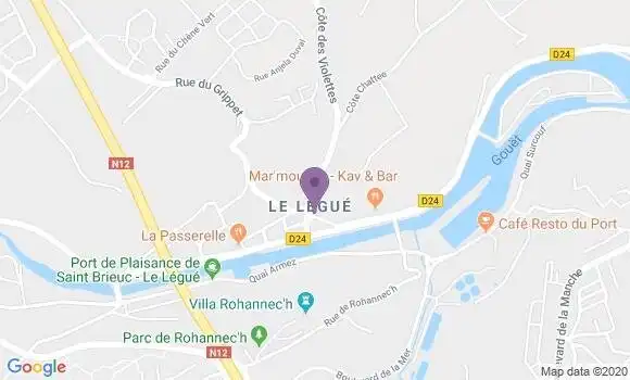 Localisation Banque Postale Agence de Saint Brieuc Résistance