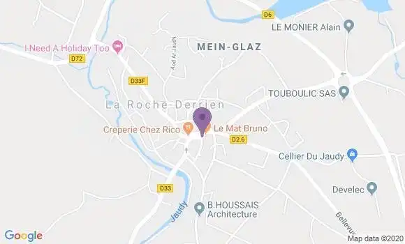 Localisation Banque Postale Agence de La Roche Derrien