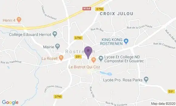 Localisation Banque Postale Agence de Quintin