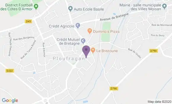 Localisation Banque Postale Agence de Ploufragan