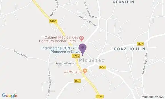 Localisation Banque Postale Agence de Plouézec