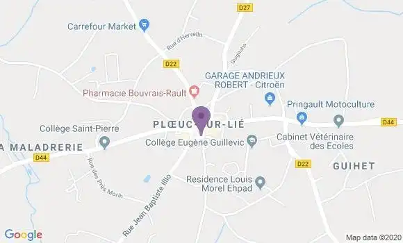 Localisation Banque Postale Agence de Ploeuc sur Lié