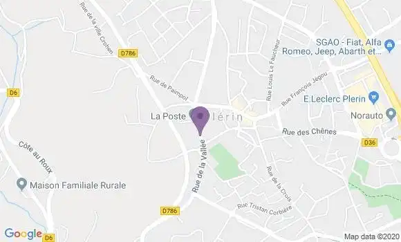 Localisation Banque Postale Agence de Plérin
