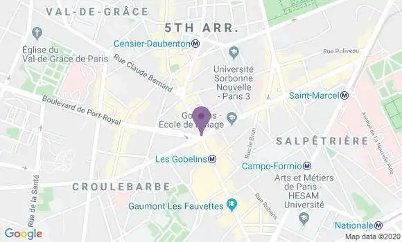 Localisation LCL Agence de Paris Port Royal