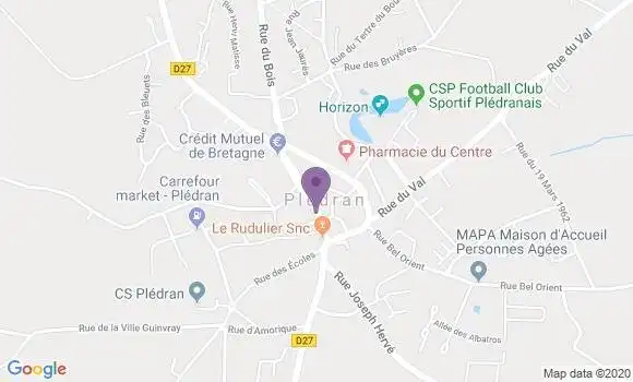 Localisation Banque Postale Agence de Plédran