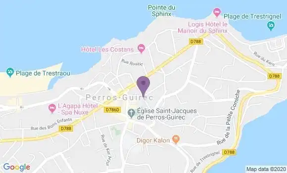 Localisation Banque Postale Agence de Perros Guirec