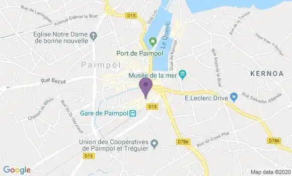 Localisation Banque Postale Agence de Paimpol