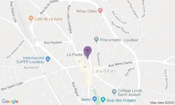 Localisation Banque Postale Agence de Loudéac