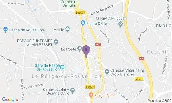 Localisation LCL Agence de Le Péage de Roussillon