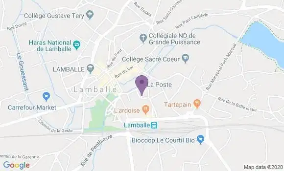 Localisation Banque Postale Agence de Lamballe