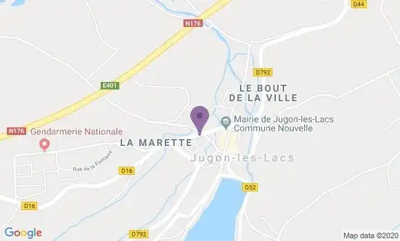 Localisation Banque Postale Agence de Jugon les Lacs