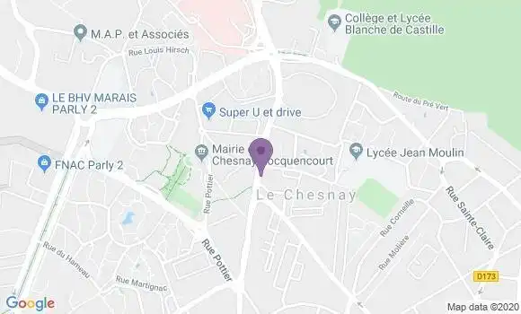 Localisation LCL Agence de Le Chesnay