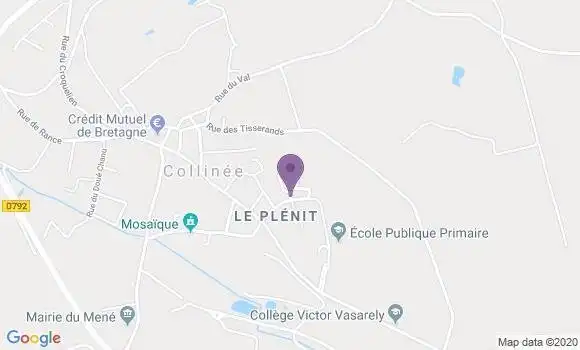 Localisation Banque Postale Agence de Collinée