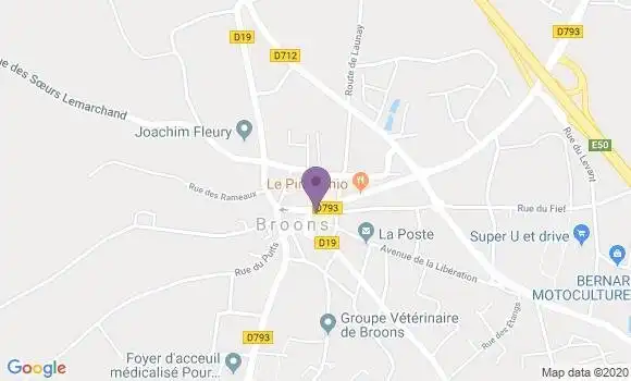 Localisation Banque Postale Agence de Broons