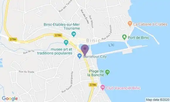 Localisation Banque Postale Agence de Binic