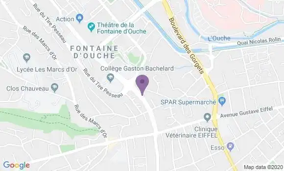 Localisation Banque Postale Agence de Dijon Lac