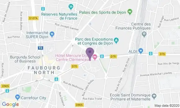 Localisation Banque Postale Agence de Dijon Clémenceau
