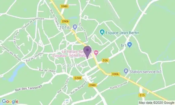 Localisation Banque Postale Agence de Saulieu
