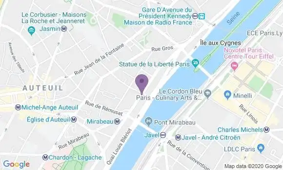 Localisation LCL Agence de Paris Mirabeau
