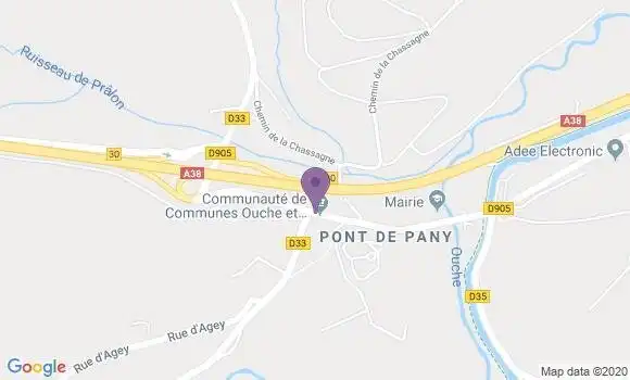 Localisation Banque Postale Agence de Sainte Marie sur Ouche Pont de Pany