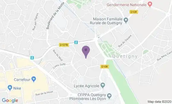 Localisation Banque Postale Agence de Quetigny
