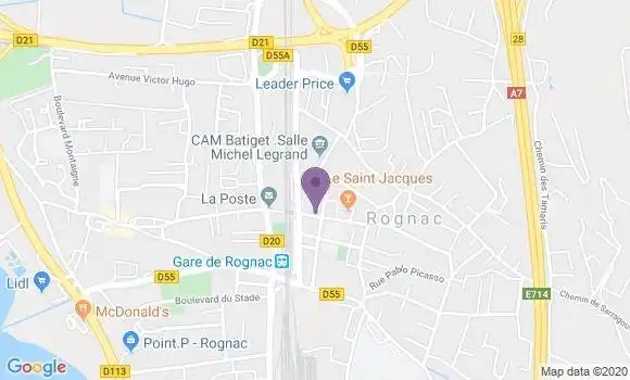 Localisation Société Générale Agence de Rognac