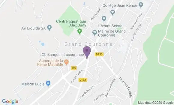 Localisation LCL Agence de Grand Couronne