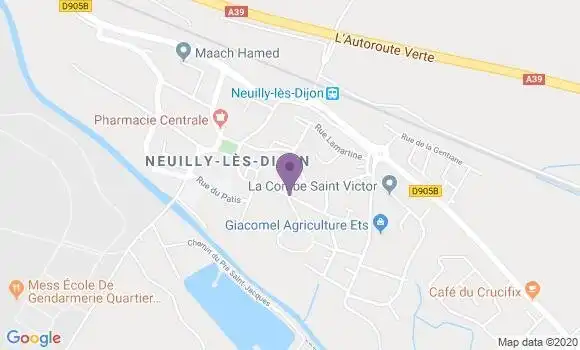 Localisation Banque Postale Agence de Neuilly lès Dijon
