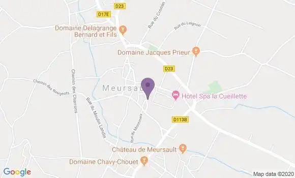 Localisation Banque Postale Agence de Meursault