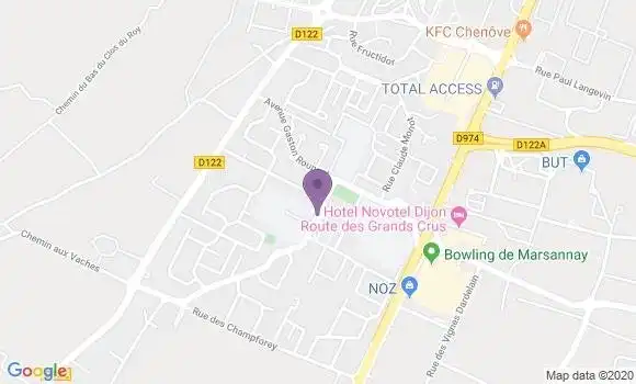 Localisation Banque Postale Agence de Marsannay la Côte