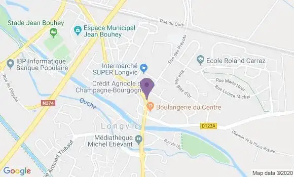Localisation Banque Postale Agence de Longvic
