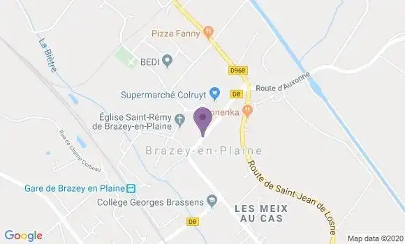 Localisation Banque Postale Agence de Brazey en Plaine