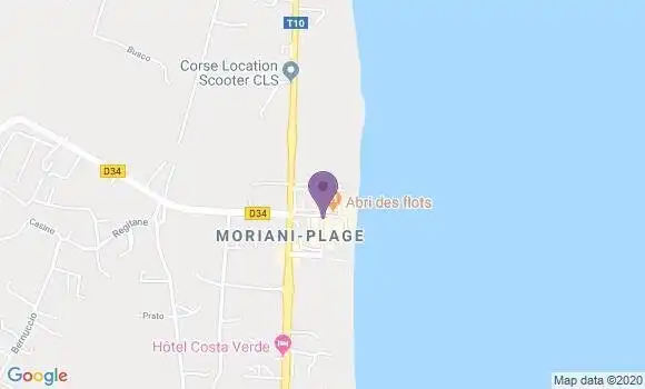 Localisation Banque Postale Agence de San Nicolao