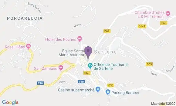 Localisation Banque Postale Agence de Sartène