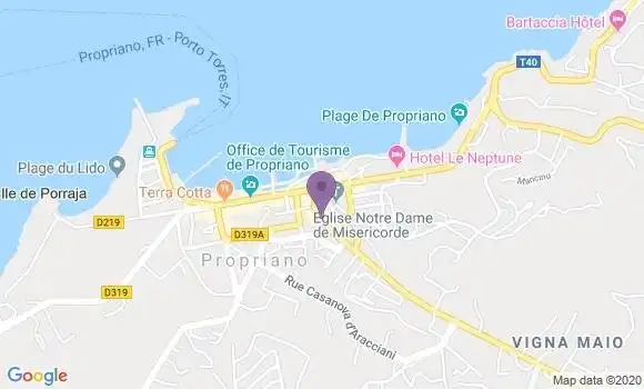 Localisation Banque Postale Agence de Propriano