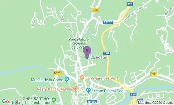 Localisation Banque Postale Agence de Corte