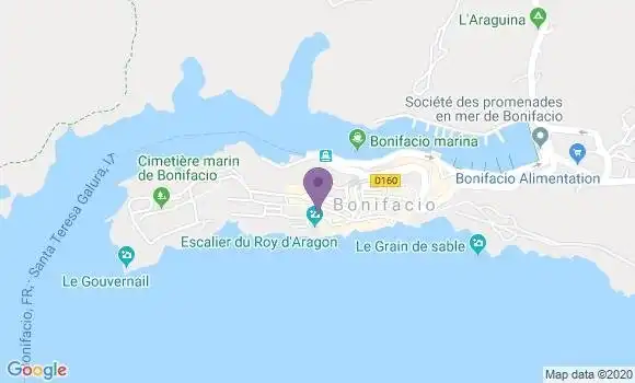 Localisation Banque Postale Agence de Bonifacio