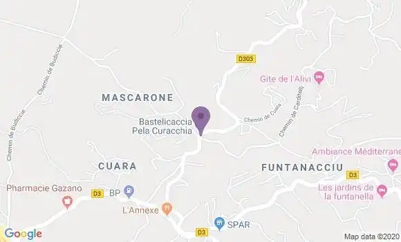 Localisation Banque Postale Agence de Bastelicaccia