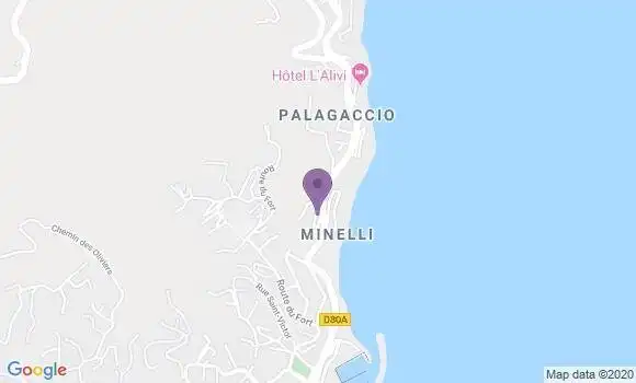 Localisation Banque Postale Agence de Ville Di Pietrabugno